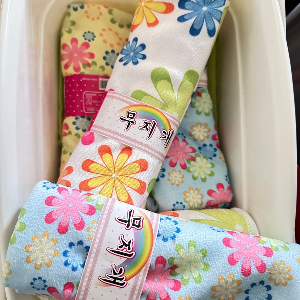 Floral Kitchen Towels Set - Multicolor dish towel/ tea towel/dish cloth